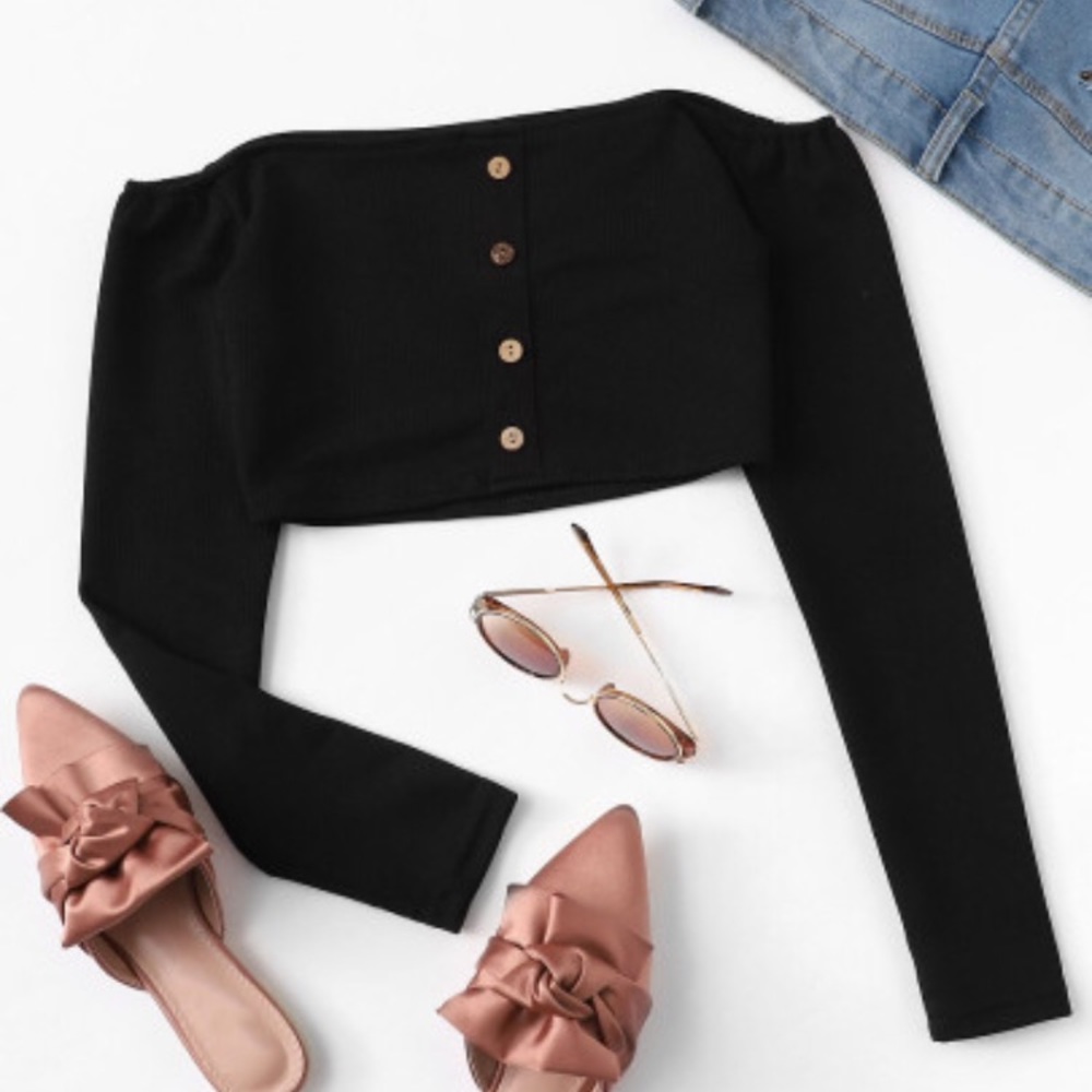 Cropped Off-Shoulder Top